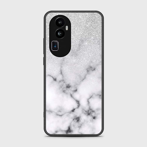 Oppo Reno 10 Pro Plus Cover- White Marble Series - HQ Ultra Shine Premium Infinity Glass Soft Silicon Borders Case