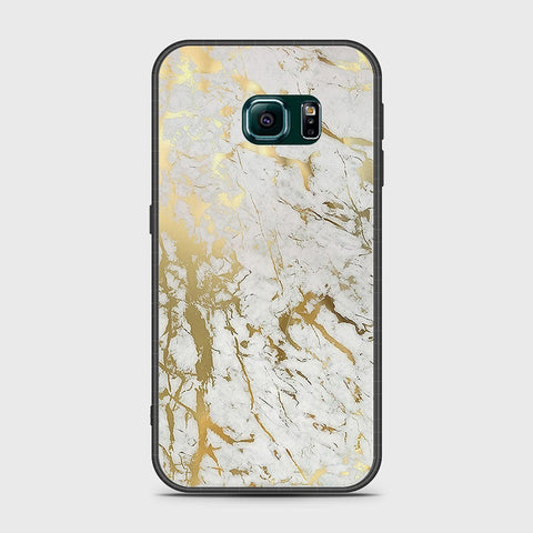 Samsung Galaxy S6 Edge Plus Cover- White Marble Series - HQ Ultra Shine Premium Infinity Glass Soft Silicon Borders Case