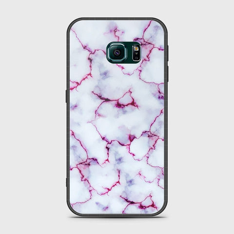 Samsung Galaxy S6 Edge Plus Cover- White Marble Series - HQ Ultra Shine Premium Infinity Glass Soft Silicon Borders Case