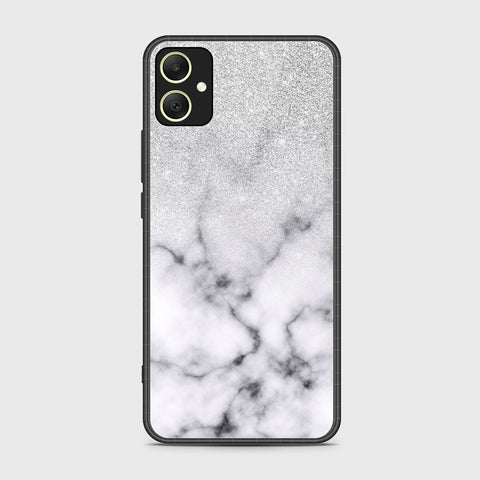 Samsung Galaxy A05 Cover- White Marble Series - HQ Ultra Shine Premium Infinity Glass Soft Silicon Borders Case