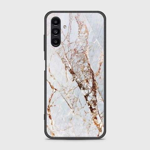 Samsung Galaxy A13 5G Cover- White Marble Series - HQ Ultra Shine Premium Infinity Glass Soft Silicon Borders Case