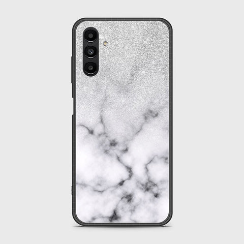 Samsung Galaxy A13 5G Cover- White Marble Series - HQ Ultra Shine Premium Infinity Glass Soft Silicon Borders Case