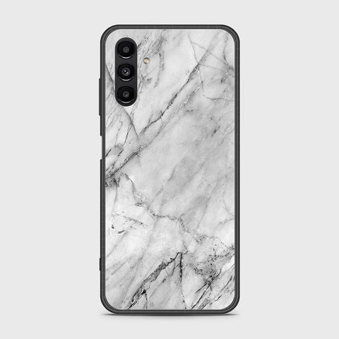Samsung Galaxy A13 5G Cover- White Marble Series - HQ Ultra Shine Premium Infinity Glass Soft Silicon Borders Case