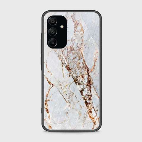 Samsung Galaxy A15 4G Cover- White Marble Series - HQ Ultra Shine Premium Infinity Glass Soft Silicon Borders Case