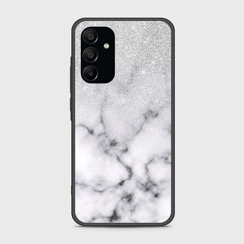 Samsung Galaxy A15 4G Cover- White Marble Series - HQ Ultra Shine Premium Infinity Glass Soft Silicon Borders Case