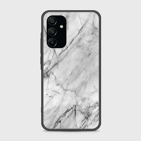 Samsung Galaxy A15 4G Cover- White Marble Series - HQ Ultra Shine Premium Infinity Glass Soft Silicon Borders Case