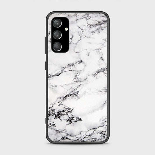 Samsung Galaxy A54 5G Cover- White Marble Series - HQ Ultra Shine Premium Infinity Glass Soft Silicon Borders Case