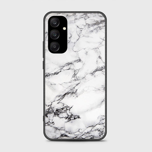 Samsung Galaxy A25 5G Cover- White Marble Series - HQ Ultra Shine Premium Infinity Glass Soft Silicon Borders Case (Fast Delivery)