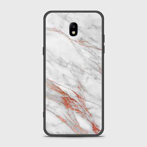 Samsung Galaxy J7 Pro / J7 2017 / J730 Cover - White Marble Series - HQ Ultra Shine Premium Infinity Glass Soft Silicon Borders Case