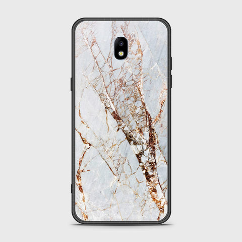 Samsung Galaxy J7 Pro / J7 2017 / J730 Cover - White Marble Series - HQ Ultra Shine Premium Infinity Glass Soft Silicon Borders Case