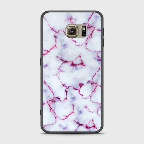 Samsung Galaxy S6 Cover- White Marble Series - HQ Ultra Shine Premium Infinity Glass Soft Silicon Borders Case