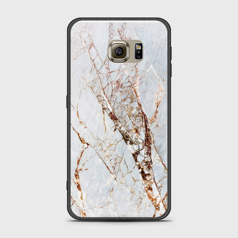 Samsung Galaxy S6 Cover- White Marble Series - HQ Ultra Shine Premium Infinity Glass Soft Silicon Borders Case