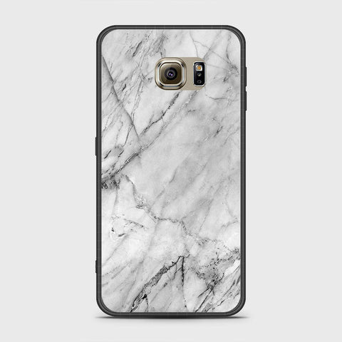 Samsung Galaxy S6 Cover- White Marble Series - HQ Ultra Shine Premium Infinity Glass Soft Silicon Borders Case