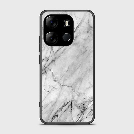 Infinix Smart 7 Cover- White Marble Series - HQ Ultra Shine Premium Infinity Glass Soft Silicon Borders Case (Fast Delivery)