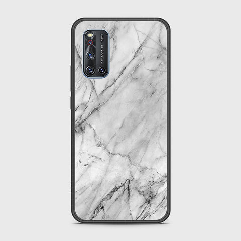 Vivo V19 Cover- White Marble Series - HQ Ultra Shine Premium Infinity Glass Soft Silicon Borders Case