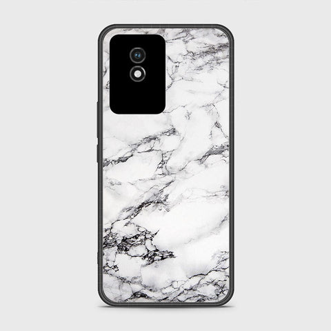 Vivo Y02t Cover- White Marble Series - HQ Ultra Shine Premium Infinity Glass Soft Silicon Borders Case