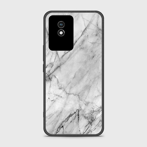 Vivo Y02t Cover- White Marble Series - HQ Ultra Shine Premium Infinity Glass Soft Silicon Borders Case