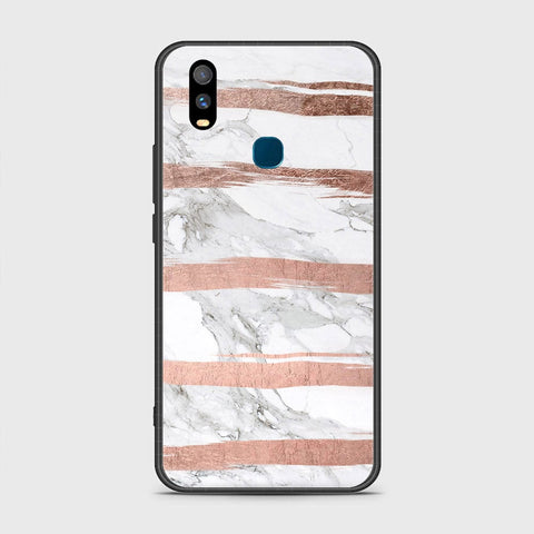 Vivo Y11 2019 Cover- White Marble Series - HQ Ultra Shine Premium Infinity Glass Soft Silicon Borders Case