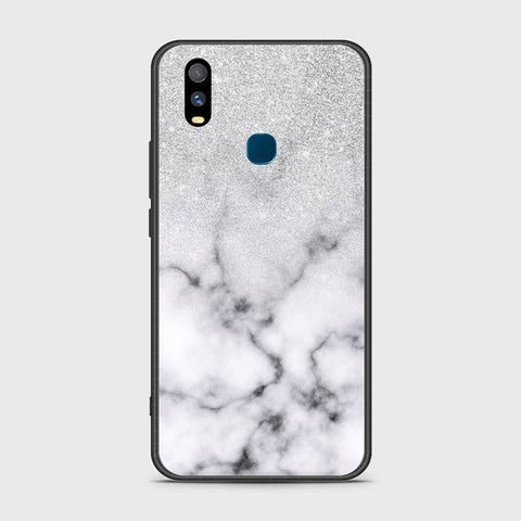 Vivo Y11 2019 Cover- White Marble Series - HQ Ultra Shine Premium Infinity Glass Soft Silicon Borders Case