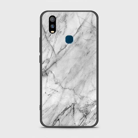 Vivo Y11 2019 Cover- White Marble Series - HQ Ultra Shine Premium Infinity Glass Soft Silicon Borders Case