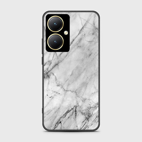 Vivo Y27 Cover- White Marble Series - HQ Ultra Shine Premium Infinity Glass Soft Silicon Borders Case