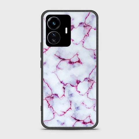 Vivo Y77 5G Cover - White Marble Series - HQ Ultra Shine Premium Infinity Glass Soft Silicon Borders Case