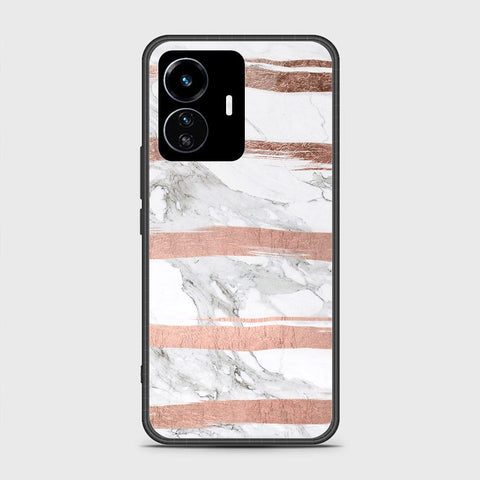 Vivo Y77 5G Cover - White Marble Series - HQ Ultra Shine Premium Infinity Glass Soft Silicon Borders Case