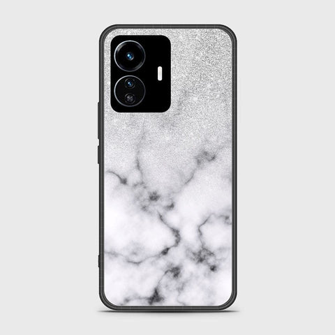 Vivo Y77 5G Cover - White Marble Series - HQ Ultra Shine Premium Infinity Glass Soft Silicon Borders Case