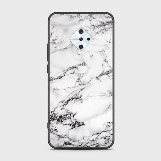 Vivo Y9s Cover- White Marble Series - HQ Ultra Shine Premium Infinity Glass Soft Silicon Borders Case