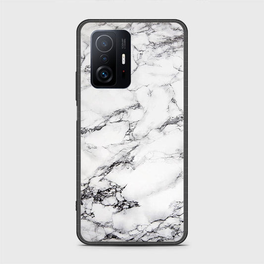 Xiaomi 11T Cover- White Marble Series - HQ Ultra Shine Premium Infinity Glass Soft Silicon Borders Case