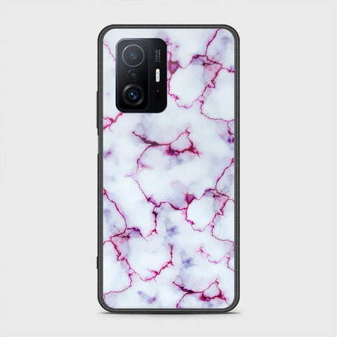 Xiaomi 11T Cover- White Marble Series - HQ Ultra Shine Premium Infinity Glass Soft Silicon Borders Case