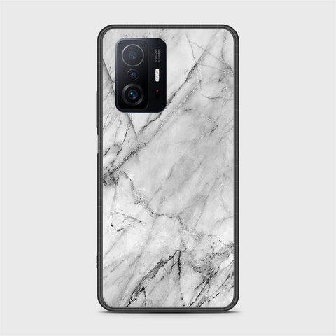 Xiaomi 11T Cover- White Marble Series - HQ Ultra Shine Premium Infinity Glass Soft Silicon Borders Case