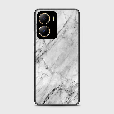 Vivo Y56 Cover- White Marble Series - HQ Ultra Shine Premium Infinity Glass Soft Silicon Borders Case