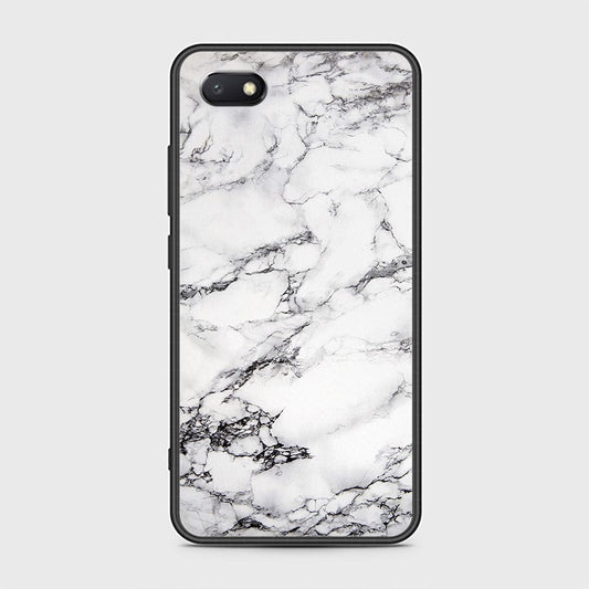 Huawei Y5 Prime 2018 / Y5 2018 / Honor 7S Cover - White Marble Series - HQ Ultra Shine Premium Infinity Glass Soft Silicon Borders Case