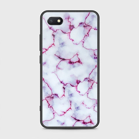 Huawei Y5 Prime 2018 / Y5 2018 / Honor 7S Cover - White Marble Series - HQ Ultra Shine Premium Infinity Glass Soft Silicon Borders Case