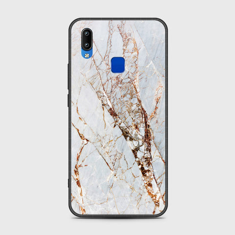 Vivo Y91i Cover- White Marble Series - HQ Ultra Shine Premium Infinity Glass Soft Silicon Borders Case