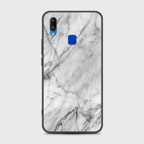 Vivo Y91i Cover- White Marble Series - HQ Ultra Shine Premium Infinity Glass Soft Silicon Borders Case