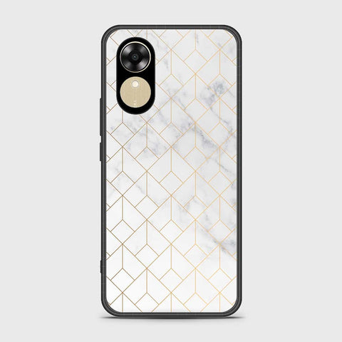 Oppo A17k Cover- White Marble Series 2 - HQ Ultra Shine Premium Infinity Glass Soft Silicon Borders Case