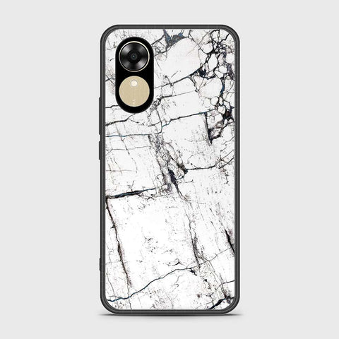 Oppo A17k Cover- White Marble Series 2 - HQ Ultra Shine Premium Infinity Glass Soft Silicon Borders Case