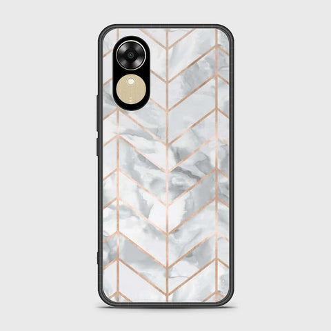 Oppo A17k Cover- White Marble Series 2 - HQ Ultra Shine Premium Infinity Glass Soft Silicon Borders Case