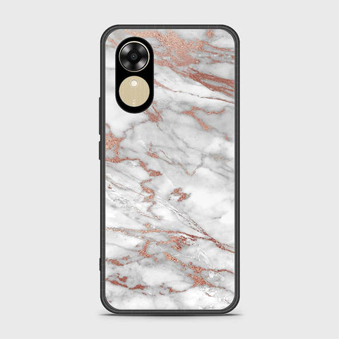 Oppo A17k Cover- White Marble Series 2 - HQ Ultra Shine Premium Infinity Glass Soft Silicon Borders Case