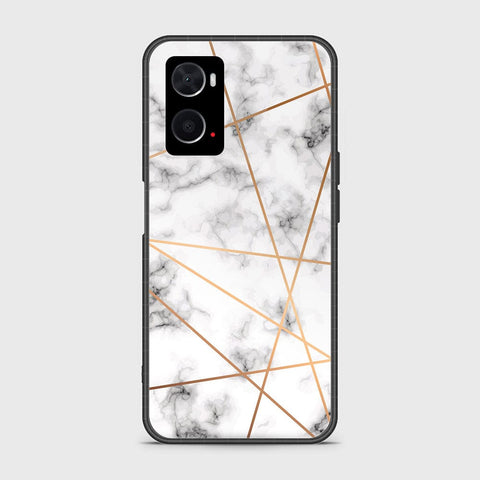 Oppo A76 Cover- White Marble Series 2 - HQ Ultra Shine Premium Infinity Glass Soft Silicon Borders Case