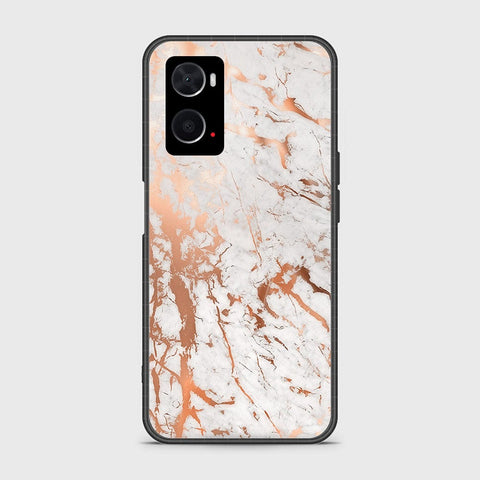 Oppo A76 Cover- White Marble Series 2 - HQ Ultra Shine Premium Infinity Glass Soft Silicon Borders Case