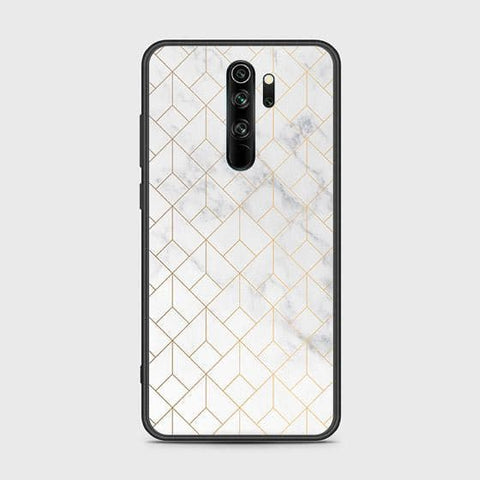 Xiaomi Redmi Note 8 Pro Cover - White Marble Series 2 - HQ Ultra Shine Premium Infinity Glass Soft Silicon Borders Case