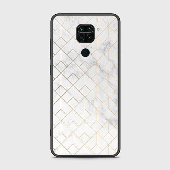 Xiaomi Redmi 10X 4G Cover - White Marble Series 2 - HQ Ultra Shine Premium Infinity Glass Soft Silicon Borders Case