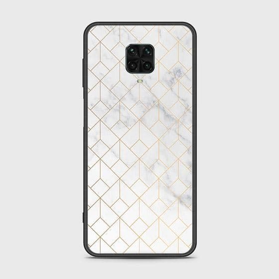 Xiaomi Poco M2 Pro Cover - White Marble Series 2 - HQ Ultra Shine Premium Infinity Glass Soft Silicon Borders Case