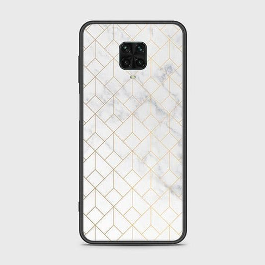Xiaomi Poco M2 Pro Cover - White Marble Series 2 - HQ Ultra Shine Premium Infinity Glass Soft Silicon Borders Case