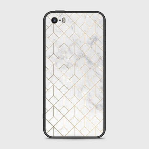 iPhone 5 Cover - White Marble Series 2 - HQ Ultra Shine Premium Infinity Glass Soft Silicon Borders Case