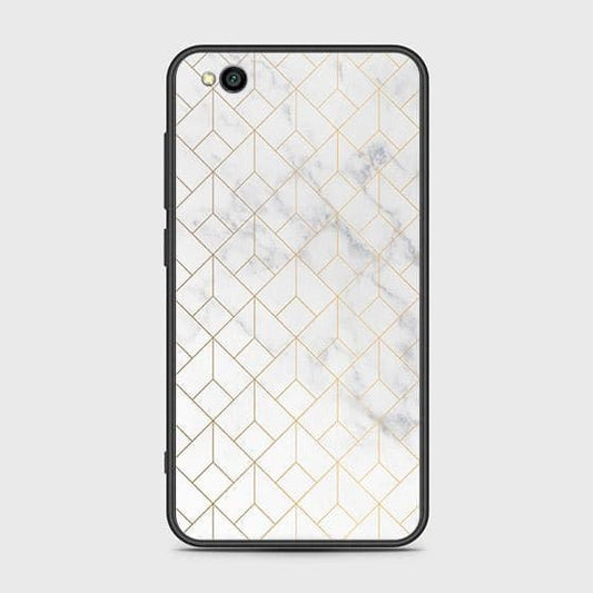 Xiaomi Redmi Go Cover - White Marble Series 2 - HQ Ultra Shine Premium Infinity Glass Soft Silicon Borders Case