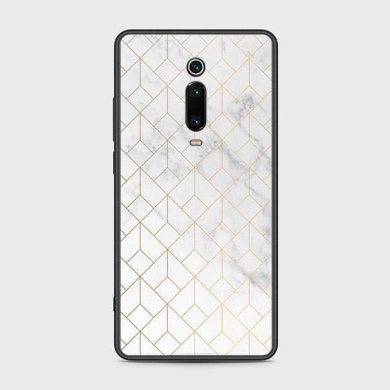 Xiaomi Redmi K20 Pro Cover - White Marble Series 2 - HQ Ultra Shine Premium Infinity Glass Soft Silicon Borders Case
